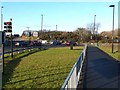 Cycle paths on the Holystone roundabout