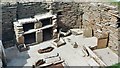 HY2318 : Stone furniture at Skara Brae by David Hawgood