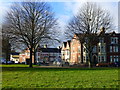 Grangetown houses from Taff Embankment, Cardiff