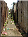 Southend-on-Sea Alleyway between Dalmatia Road and Chinchilla Road looking North North-West