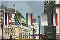TQ2980 : Olympic flags across Piccadilly by Anthony O'Neil