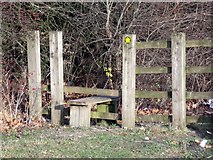 SK4625 : Stile on the footpath following the former A453 by Ian Calderwood