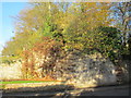 Abutment of former bridge carrying the Brampton branch line over the A6071