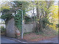 Abutment of former bridge carrying the Brampton branch line over the A6071 (2)