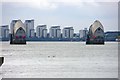TQ4179 : Two piers of the Thames Barrier by Steve Daniels