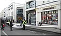 Glider outside Waterstone