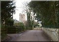 Lane past the church, Thurlbear