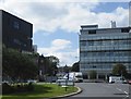 Information Commons Building and the Richard Roberts Auditorium, viewed from Brook Hill Roundabout, Sheffield