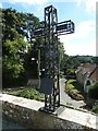 Holy Trinity, Bradpole: cross on the churchyard wall