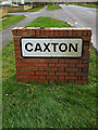 TL3059 : Caxton Village name sign on Ermine Street by Geographer