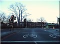 Tram crossing the junction of Chepstow Road and Addiscombe Road