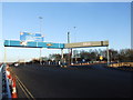 Gantry signs on the approach to the Aston Expressway