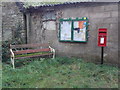 Fifehead Neville: postbox № DT10 23 and noticeboard