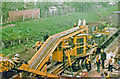 Renewing the ballast near Norbiton station, 1977