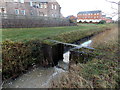 Sluice across Percoed Reen opposite Pennard Close flats, Duffryn, Newport