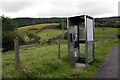 SH7140 : Telephone Box and fields at Bont Newydd by Jeff Buck