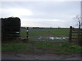 Field entrance and footpath