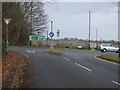 Junction of Rudding Lane with the A61