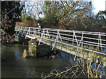 SO4383 : Footbridge over the River Onny by Dave Croker