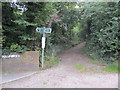 Route to footbridge over River Adur