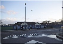 TQ3191 : Sports pavilion on White Hart Lane by David Howard