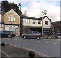 Revamped corner of High Street and Tynewydd Terrace in Newbridge