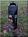 SK3213 : Ashby Canal Mine seam marker post by Philip Jeffrey