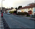 Keyston Road postbox and bus stop, Cardiff