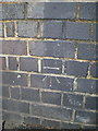 OS benchmark - Marston Green, Elmdon Rd railway bridge