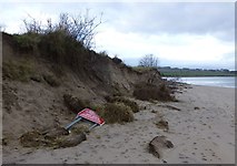 NU2410 : Storm erosion at Alnmouth by Russel Wills