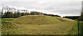 Curious landscaping of old quarry spoil at Nether Langwith