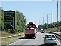 Eastbound A14 approaching Junction 10