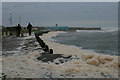 Lossiemouth promenade on a wild Sunday afternoon