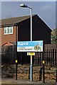 Name board, Rainhill railway station