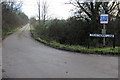 Footpath along Thickthorn lane