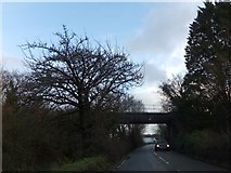 SW5436 : Railway bridge over B3301, Lelant by David Smith