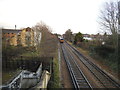 Train heading for Mortlake station