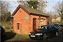 SK5416 : Brick building - Quorn & Woodhouse Station by Chris Allen