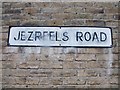 Vintage street nameplate, Jezreels Road, Gillingham