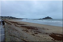 SW5031 : Looking east along the beach at Longrock by David Smith