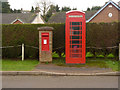 SK6619 : Ragdale, postbox and telephone kiosk by Alan Murray-Rust