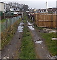 Puddly track in Treforest