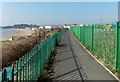 ST1166 : Between green railings, Barry Island by Jaggery