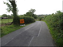 H6305 : "Diversion ahead" sign north of Corraneary Cross Roads by Eric Jones