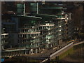 View of riverside buildings in the Wapping area from the Tower Bridge Exhibition