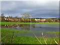 ST4789 : Flooded field on the outskirts of Caerwent by Ruth Sharville