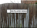 Hutland Road sign