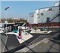 Exercise equipment outside a Barry Island gym