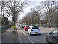 Traffic queuing on Abbey Bridge