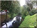 River Colne in front of Tesco Extra, Watford